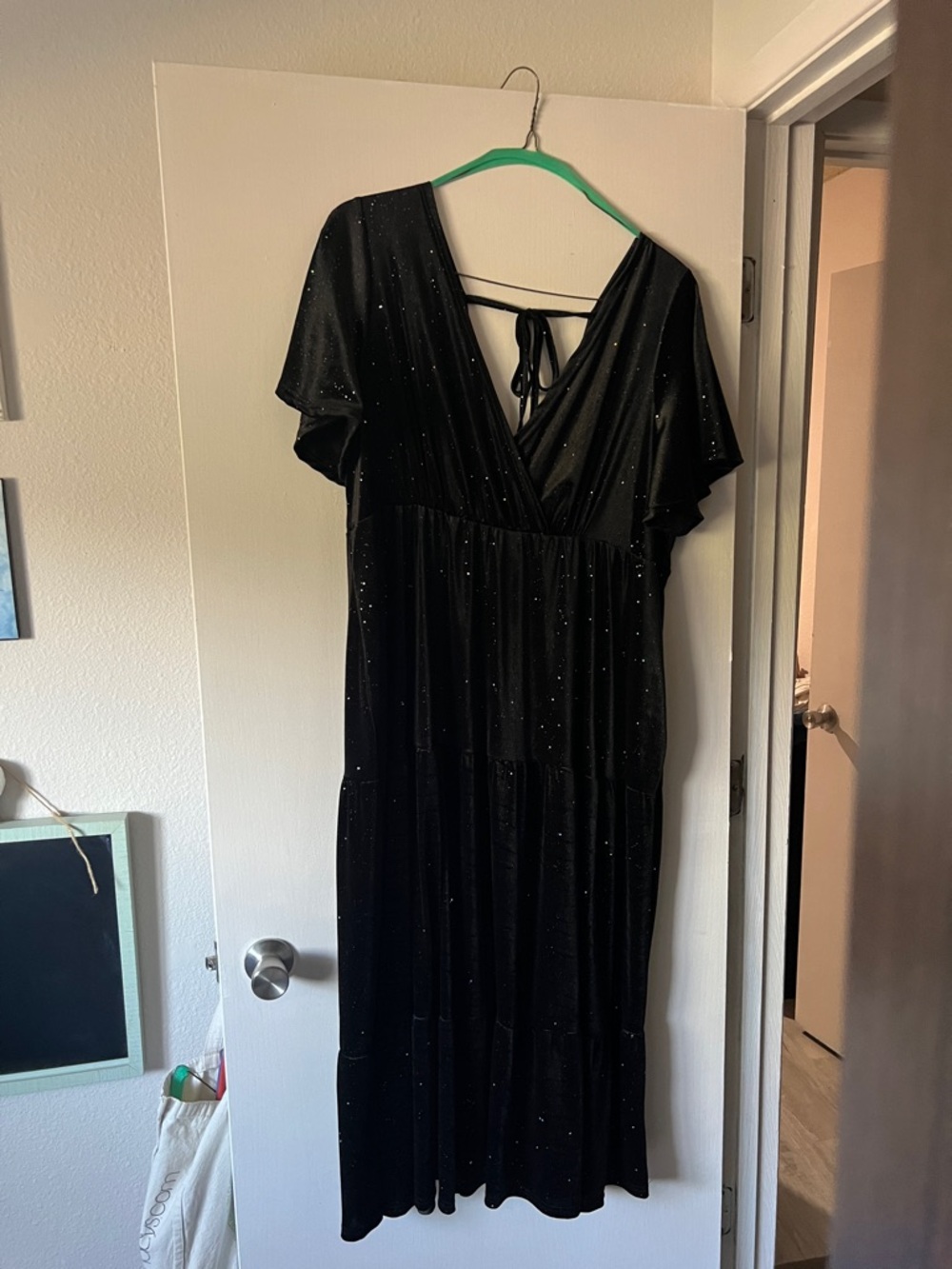 Source Unknown Black Sparkle Maxi Dress